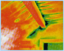 Thermografie Holzbalkendecke